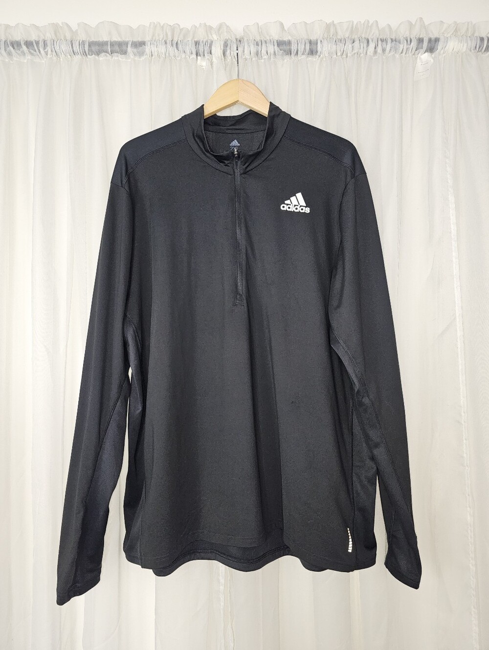 adidas Own The Run 1/2 Zip Black Long Sleeve Running Top MT8936 XXL